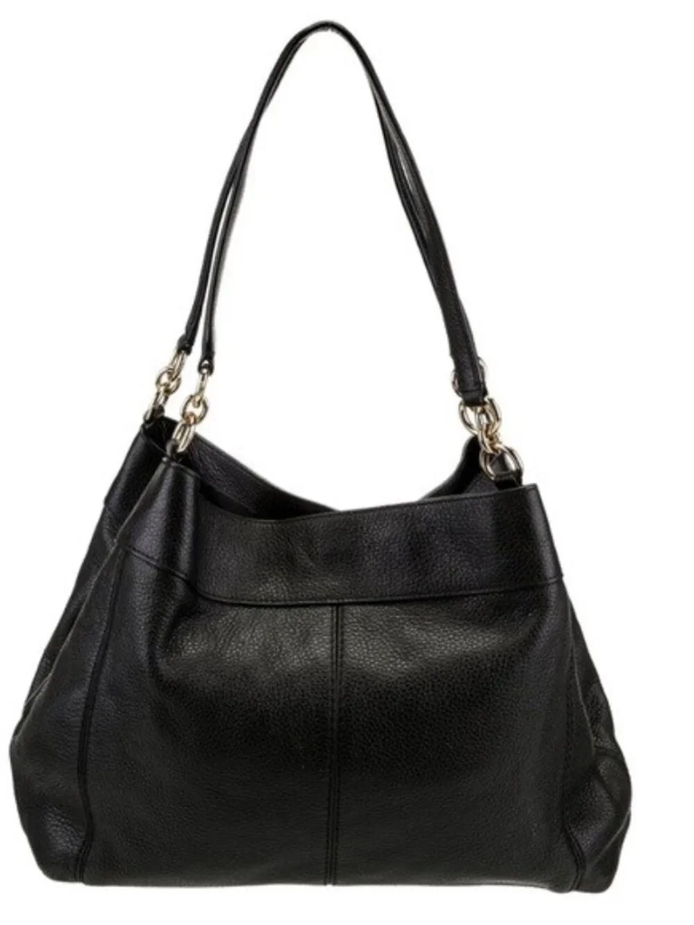 Euc Coach Lexy Black Suede & Leather Shoulder Bag